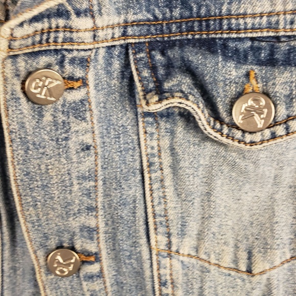 Calvin Klein Deniem Jacket Womens Size Large - Picture 4 of 6